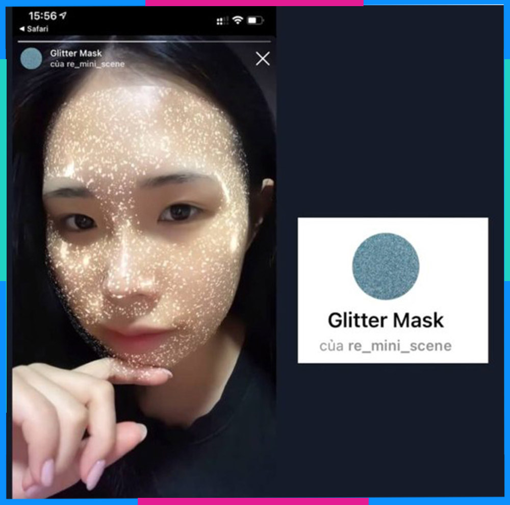 Filter Instagram mặt mày nạ Glitter Mask
