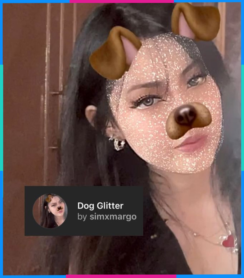 Filter Instagram mặt mày nạ Dog Glitter