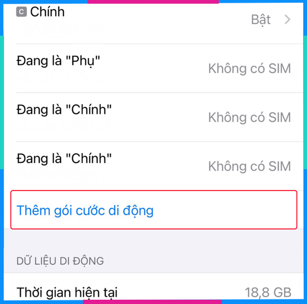 Cài đặt SIM trên iPhone B2