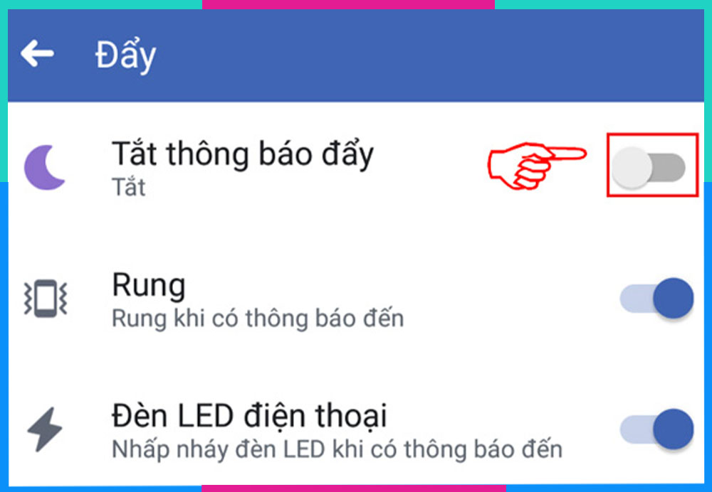 Bật hẹn hò trên Facebook Bật thông báo Android B2