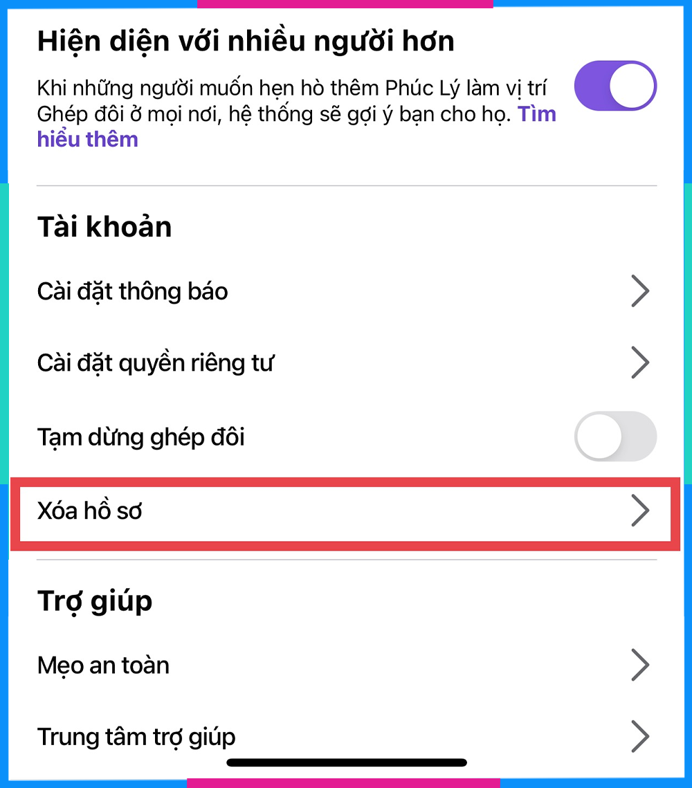 Xóa tính năng hẹn hò Facebook B2