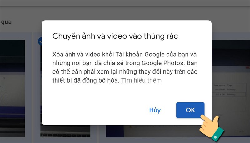 Cách xóa hình ảnh trong Google Photos khi Google Drive bị đầy bước 3