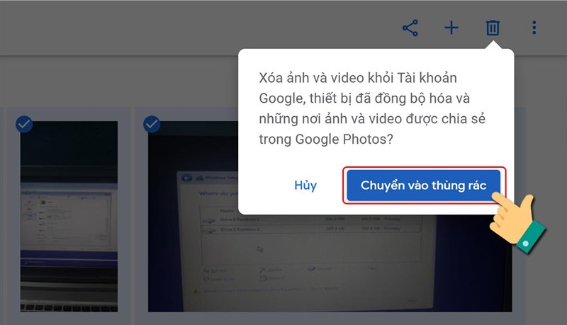 Cách xóa hình ảnh trong Google Photos khi Google Drive bị đầy bước 4