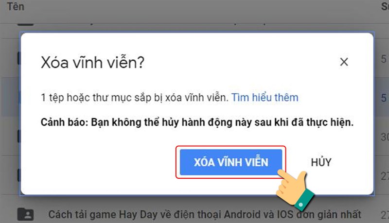 Cách xóa tệp tin lưu trữ khi Google Drive bị đầy bước 4