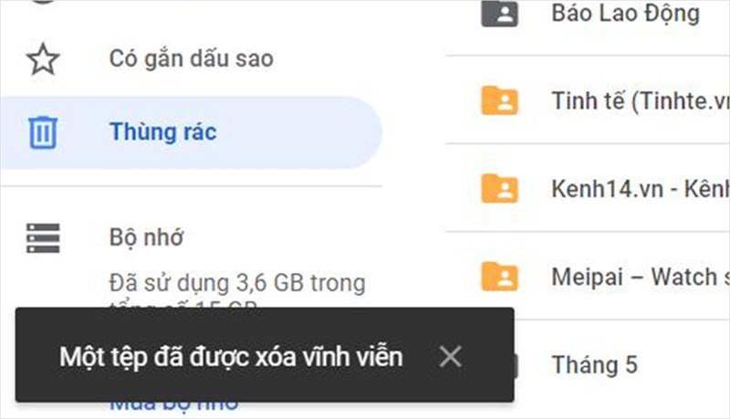 Cách xóa tệp tin lưu trữ khi Google Drive bị đầy bước 4