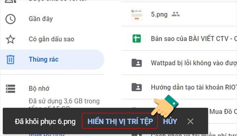 Cách xóa tệp tin lưu trữ khi Google Drive bị đầy bước 5