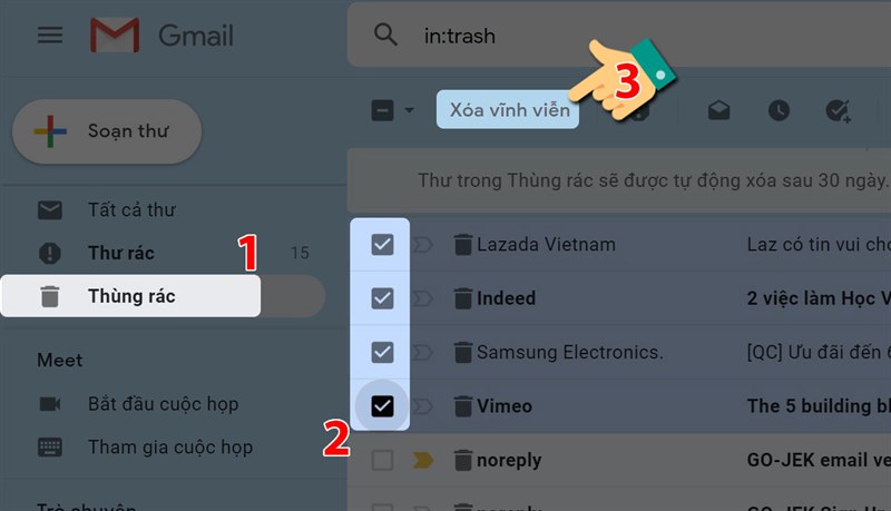 Cách xóa tệp đính kèm trong Gmail khi Google Drive bị đầy bước 3