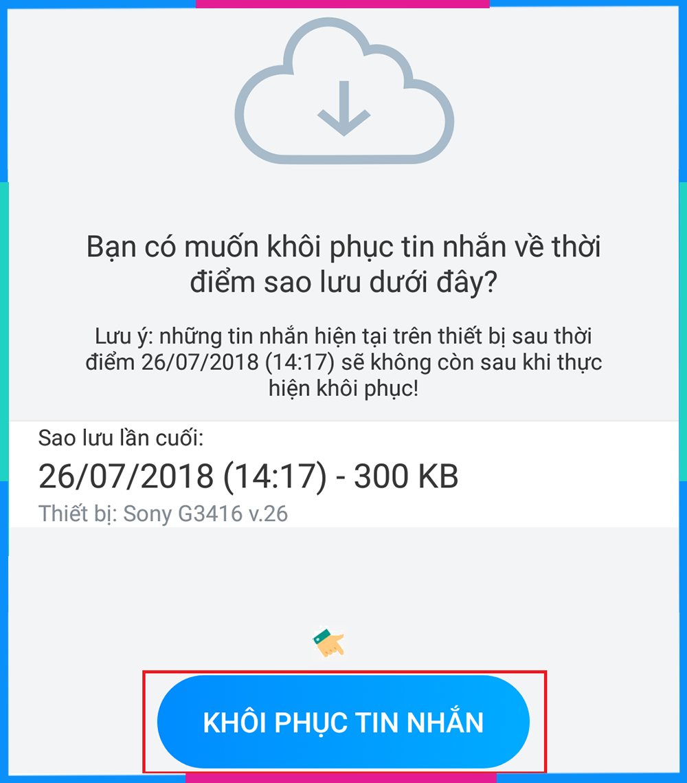 Hướng dẫn sao lưu tin nhắn Zalo Android B5