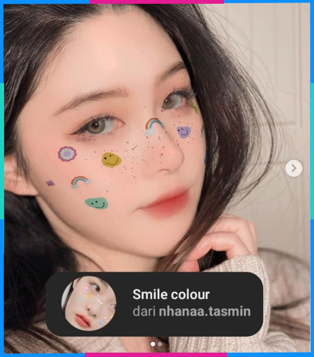 Filter Instagram mặt mày nạ Smile colour