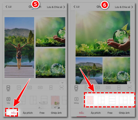 Cách ghép ảnh trên iPhone bằng ứng dụng Meitu bước 3