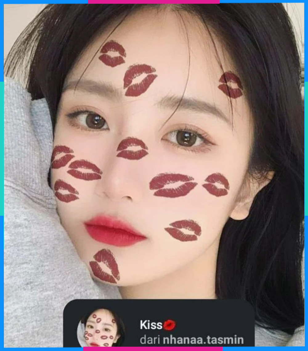 Filter Instagram mặt mày nạ Kiss