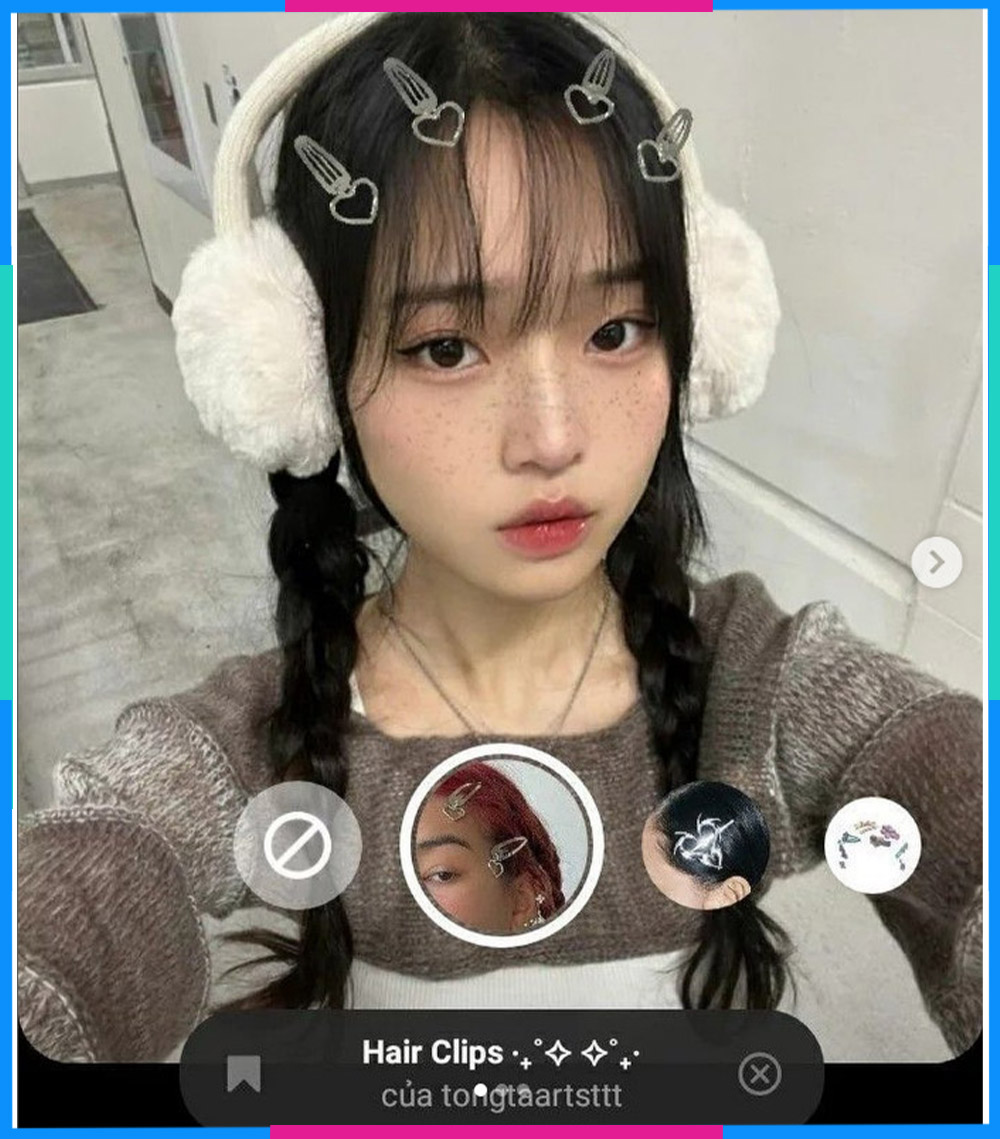 Filter Instagram mặt mày nạ Hair Clips