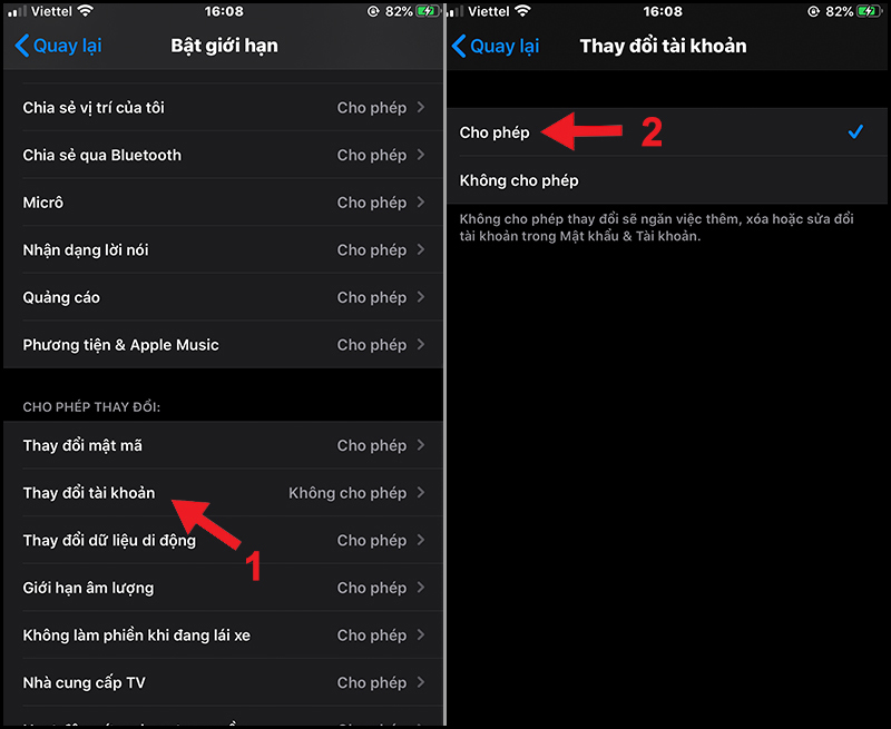 Cách đổi iCloud trên iPhone, iPad bước 2