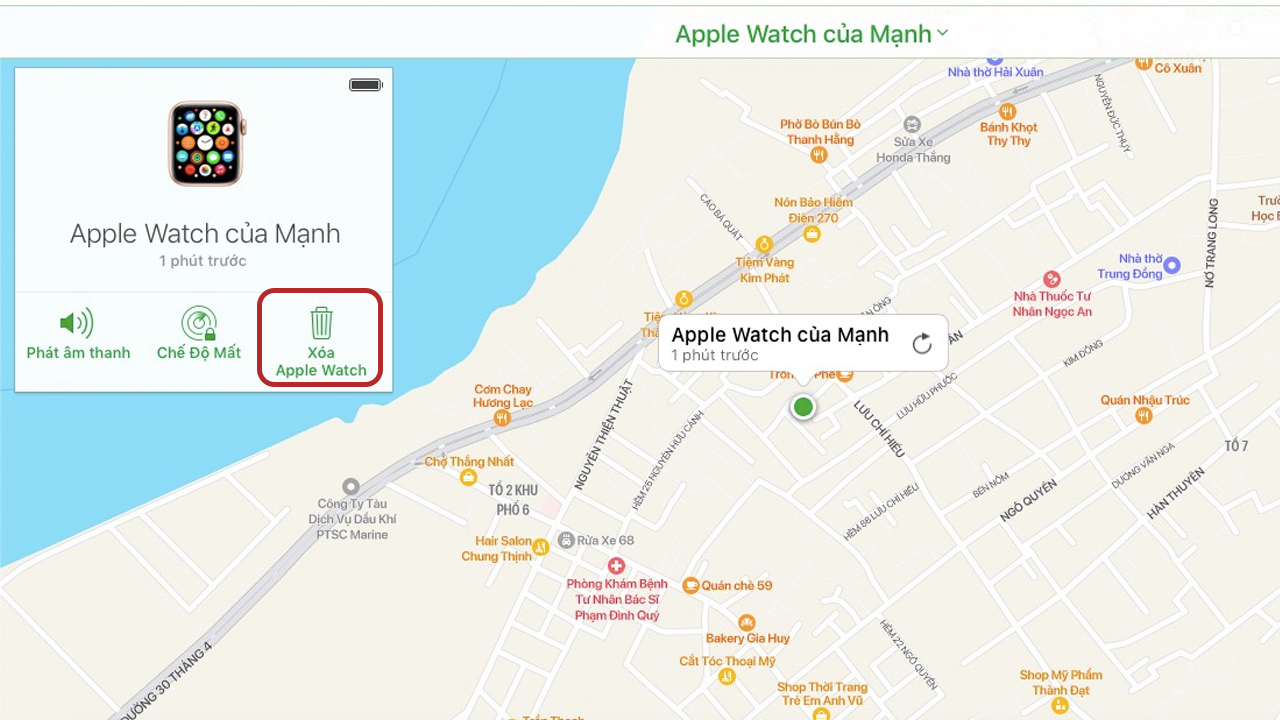 Cách thoát iCloud cho Apple Watch trên máy tính bước 3