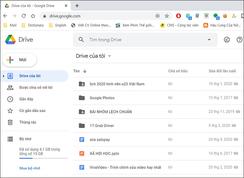 Chuyển ảnh sang Word bằng Google Drive bước 1