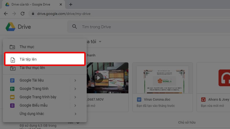 Chuyển ảnh sang Word bằng Google Drive bước 3