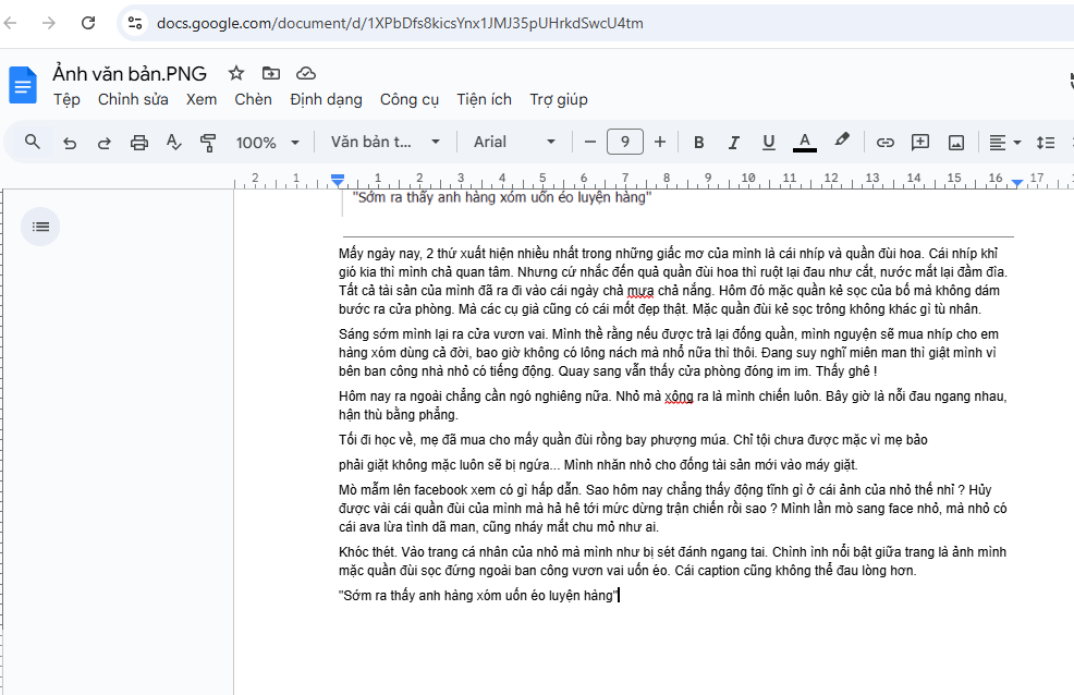 Chuyển ảnh sang Word bằng Google Drive bước 6