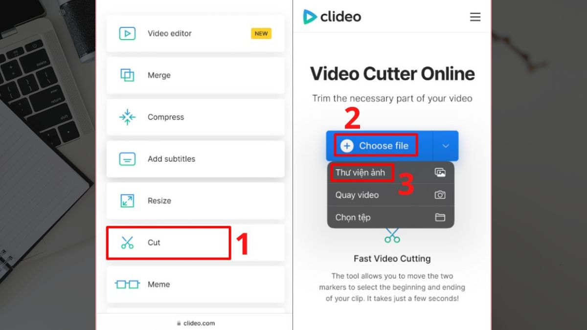 Cách cắt video trên iPhone bằng website Clideo Cách cắt video trên iPhone bằng website Clideo