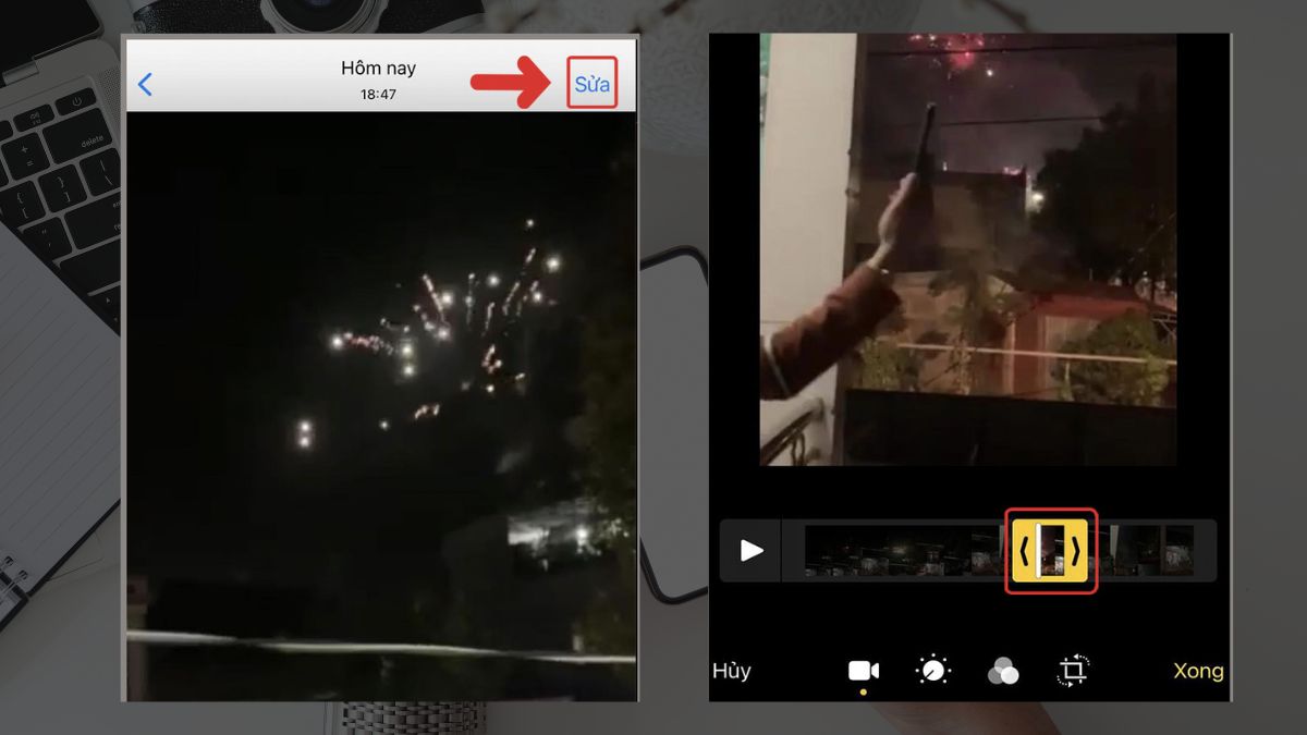 Cách cắt video trên iPhone với tính năng Chỉnh sửa (Photo) Cách cắt video trên iPhone với tính năng Chỉnh sửa (Photo)