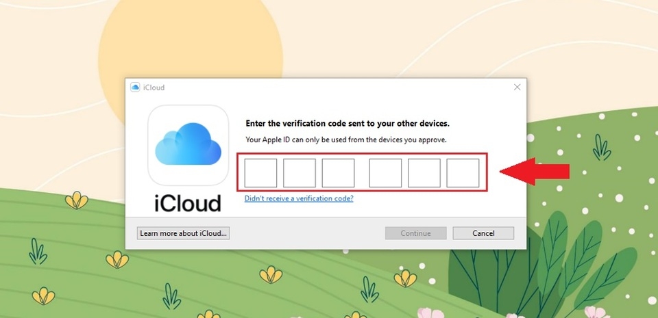 Cách đăng nhập iCloud trên máy tính Windows bước 2