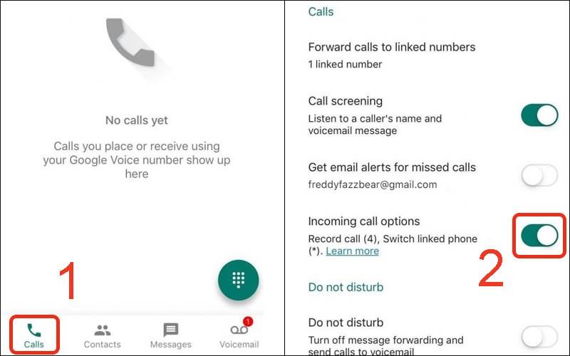 Cách ghi âm cuộc gọi trên iPhone bằng Google Voice bước 2