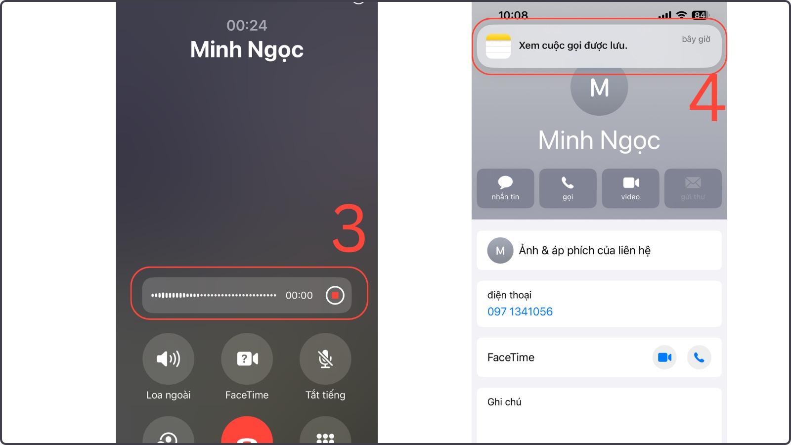 Cách ghi âm cuộc gọi trên iPhone bằng tính năng ghi âm có sẵn bước 2