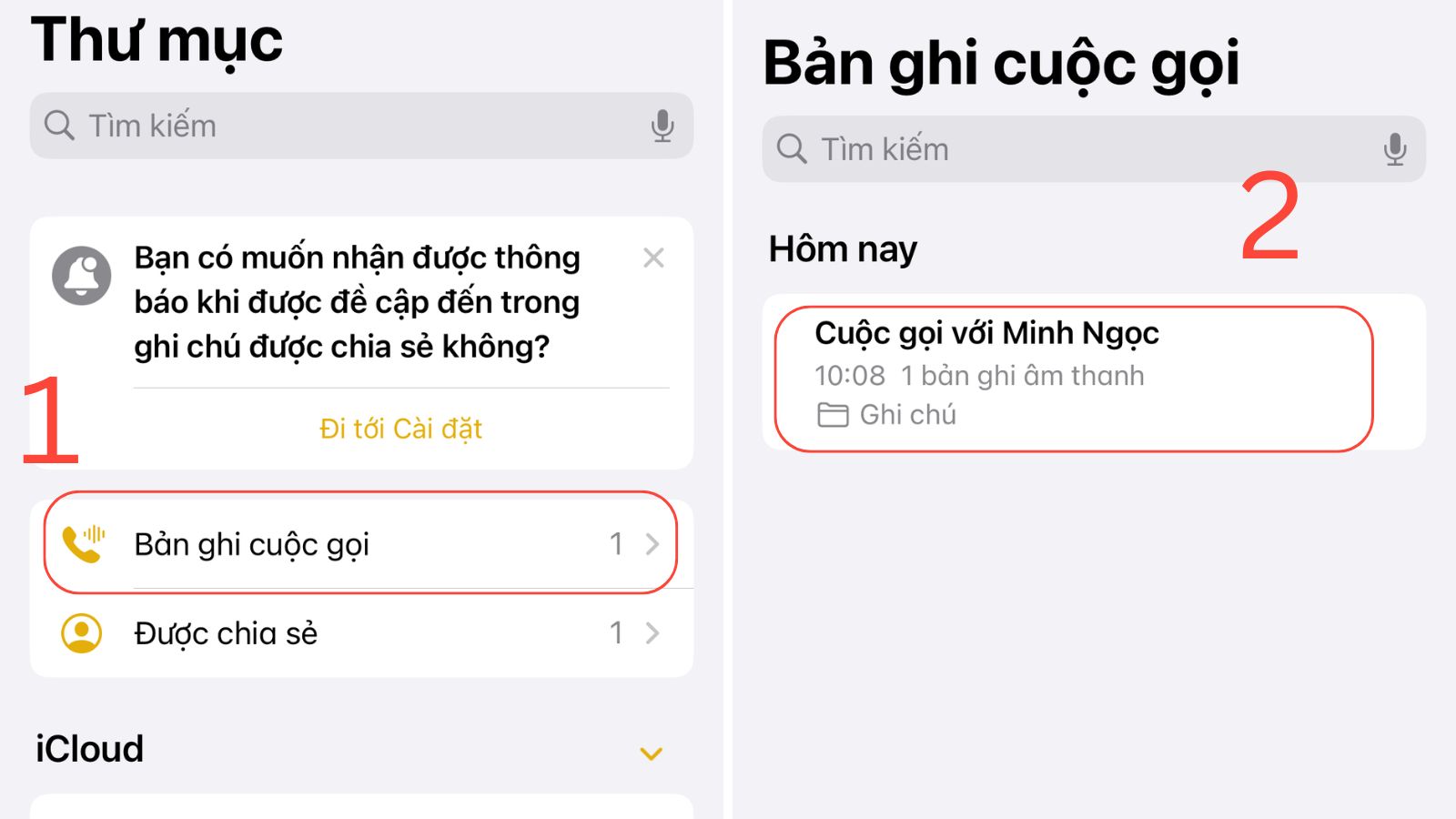 Cách ghi âm cuộc gọi trên iPhone bằng tính năng ghi âm có sẵn bước 3