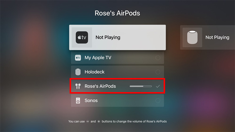 Cách kết nối AirPods với TV Apple