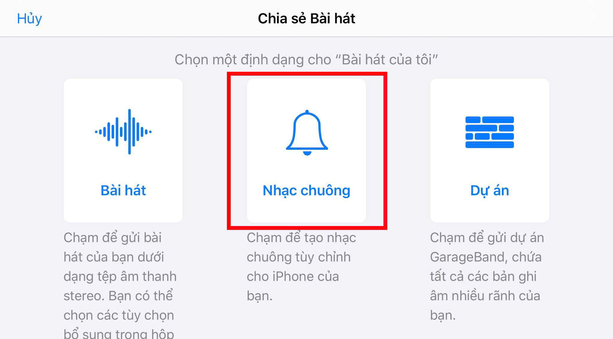 Sử dụng Garageband để cài nhạc chuông cho iPhone