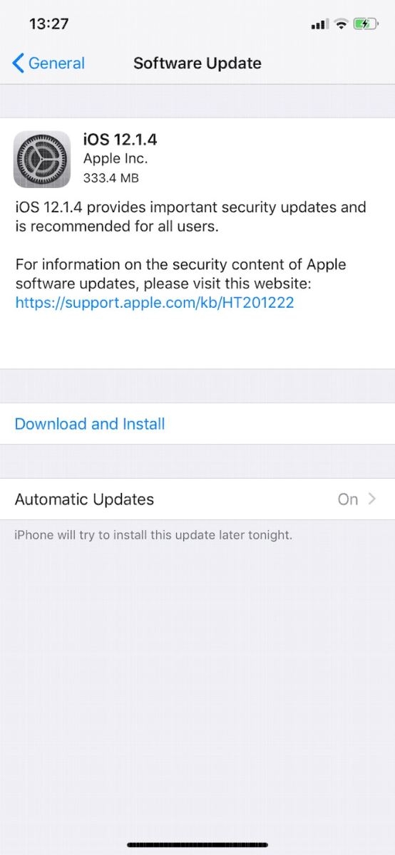 Cập nhật lên iOS mới nhất