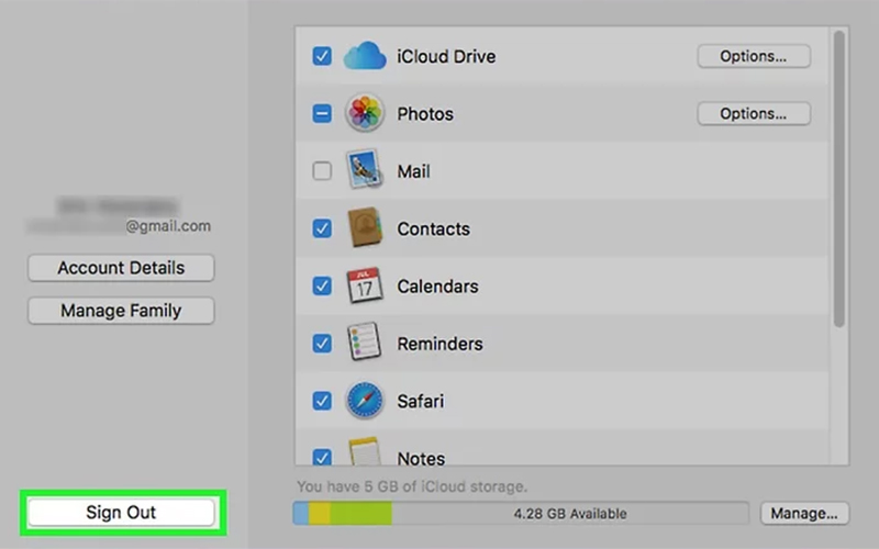 Cách đổi iCloud trên Macbook qua hệ thống bước 2