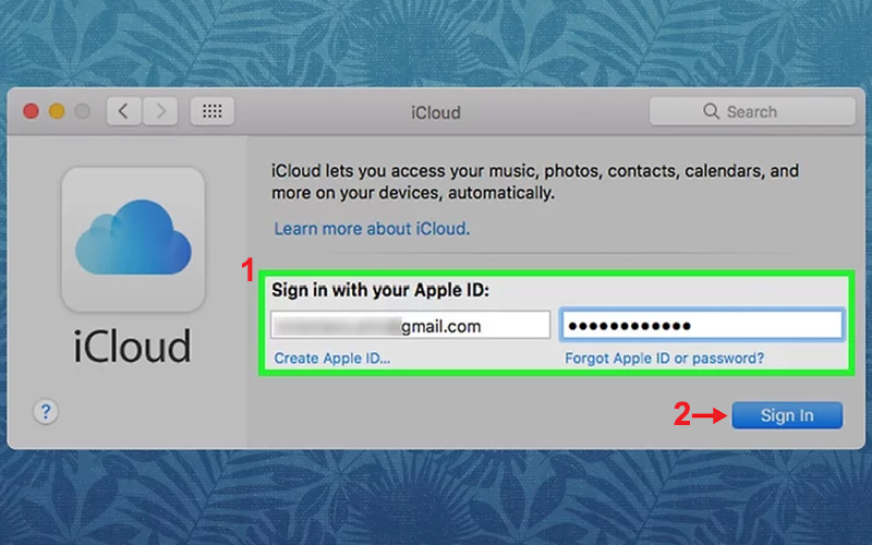 Cách đổi iCloud trên Macbook qua hệ thống bước 2