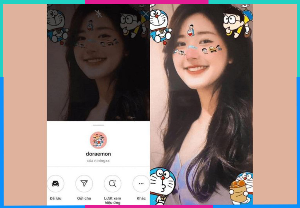 Filter Instagram đẹp cho nữ Doraemon