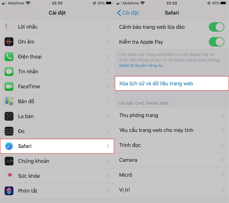 Giải phóng dung lượng iPhone bằng cách làm sạch bộ nhớ cache