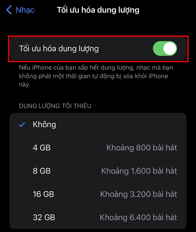 Giải phóng dung lượng iPhone bằng cách loại bỏ bài hát khỏi thiết bị lưu trữ bước 2