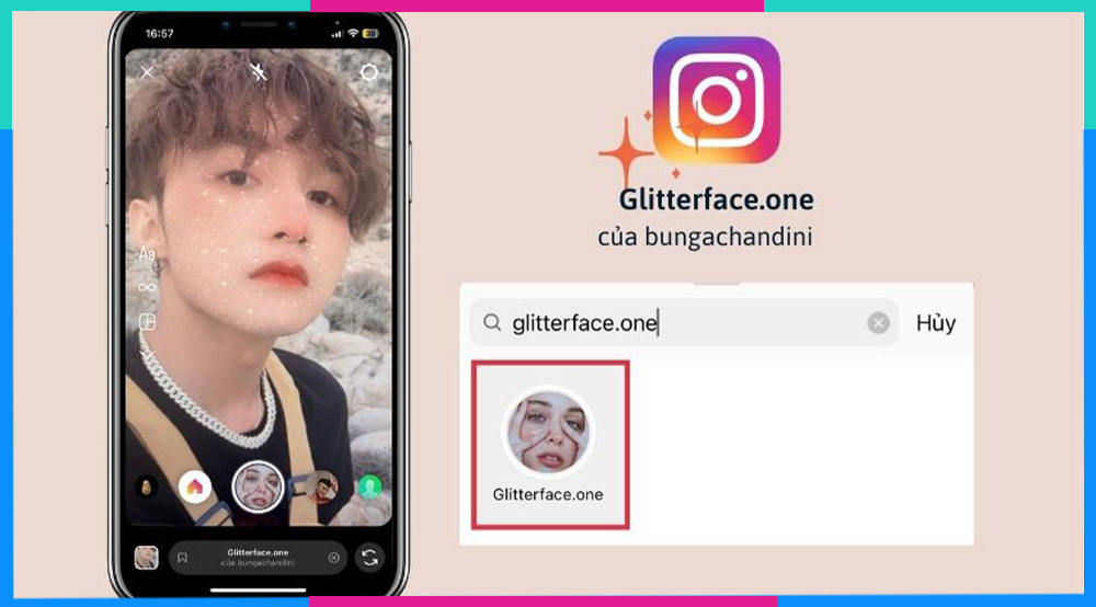 Filter Instagram đẹp cho nam Glitterface