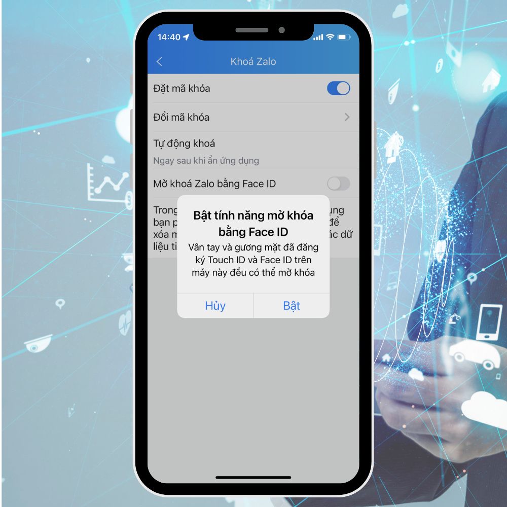 Khóa ứng dụng Zalo nhắn tin trên iPhone bước 4