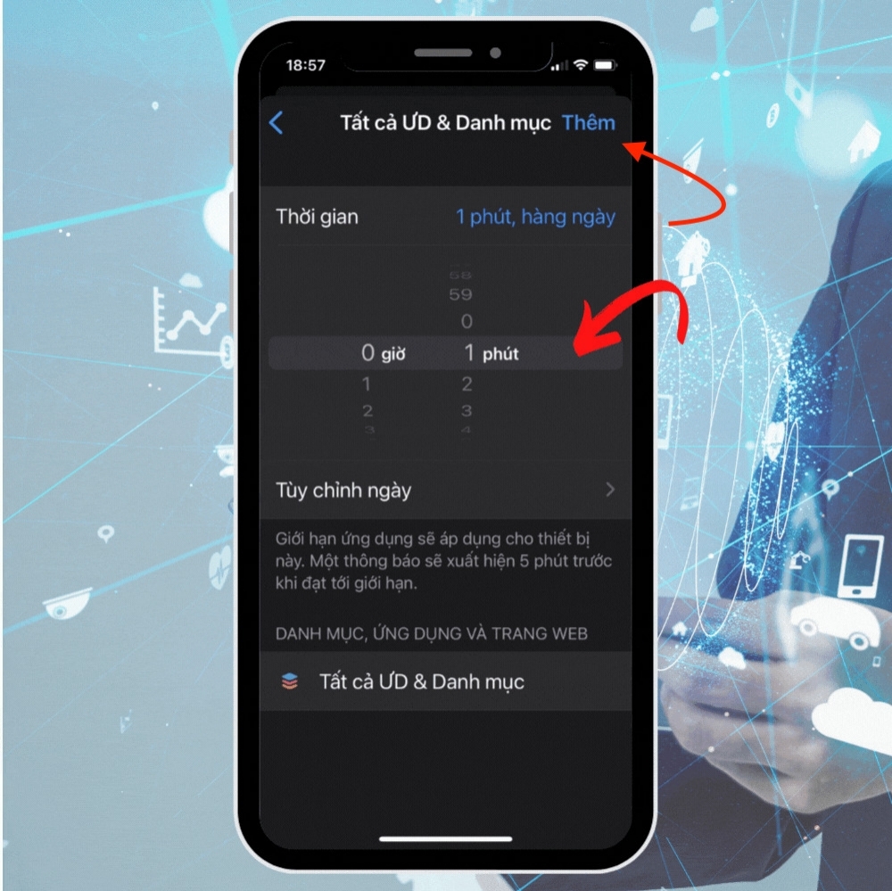Khóa ứng dụng trên iPhone với tính năng Giới hạn ứng dụng bước 4