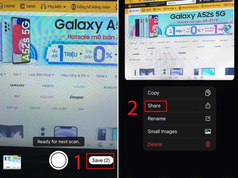Scan bằng ứng dụng Ghi chú Scan bằng ứng dụng Ghi chú