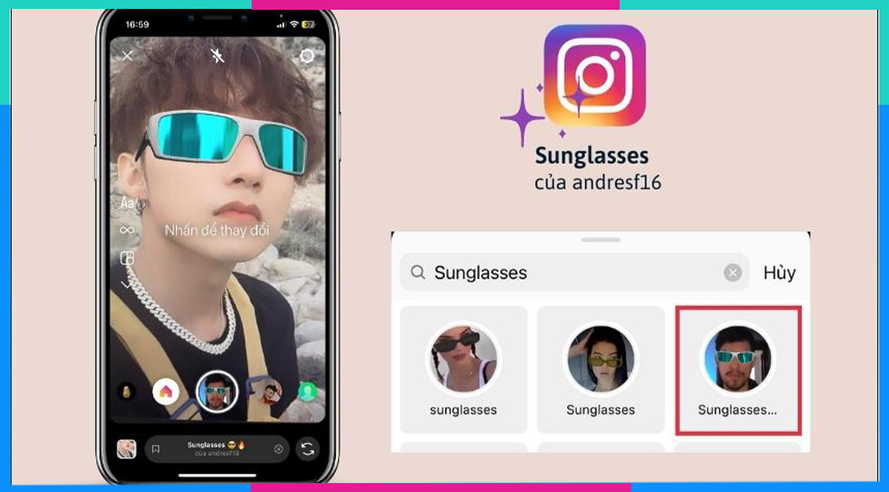 Filter Instagram đẹp cho nam Sunglasses