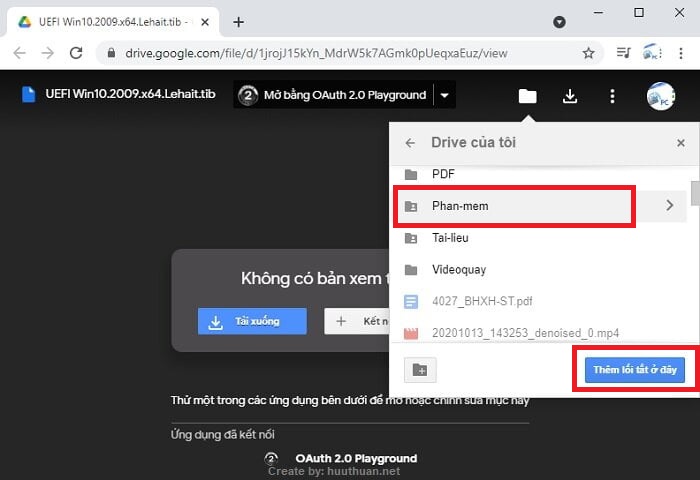 Cách tải khi Google Drive quá giới hạn bằng đồng bộ file bước 3