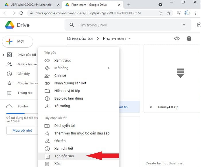 Cách tải khi Google Drive quá giới hạn bằng đồng bộ file bước 5