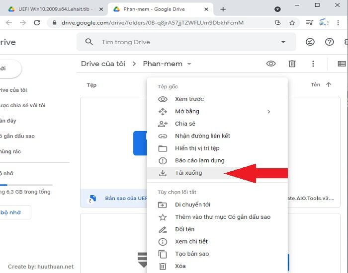 Cách tải khi Google Drive quá giới hạn bằng đồng bộ file bước 6