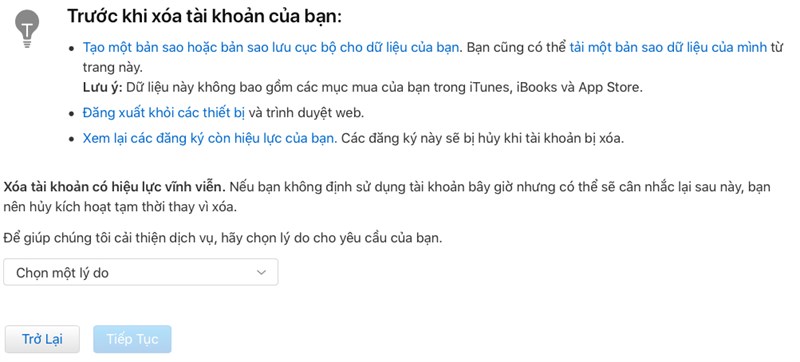 Cách xoá iCloud vĩnh viễn trên máy tính bước 2 Cách xoá iCloud vĩnh viễn trên máy tính bước 2