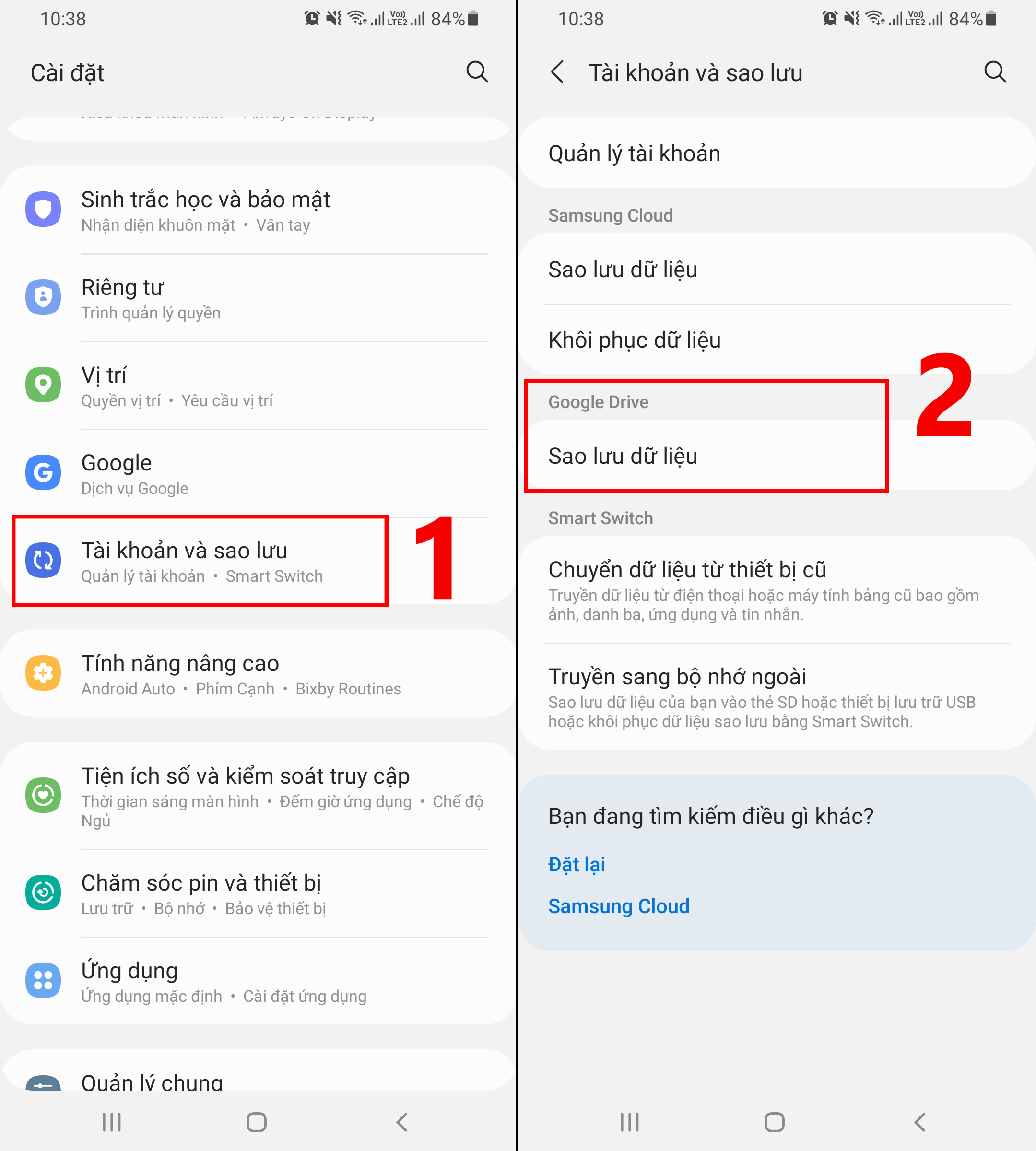 Sao lưu dữ liệu từ Google Drive qua các thiết bị cá nhân bước 1