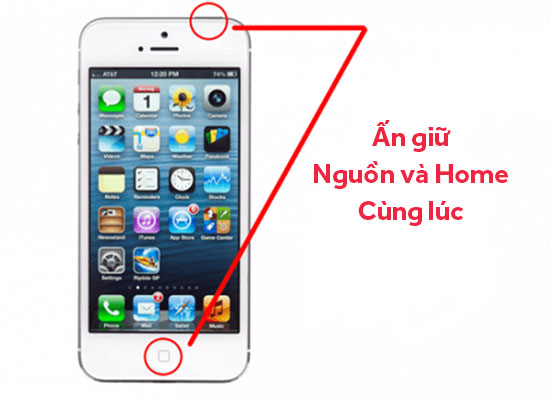 Cách chụp ảnh màn hình iPhone có nút Home (5 và SE)
