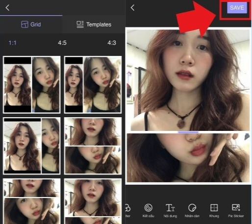 Cách ghép ảnh trên iPhone bằng ứng dụng Mixoo bước 4