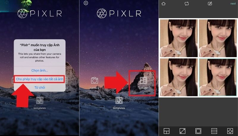 Cách ghép ảnh trên iPhone bằng ứng dụng Pixlr