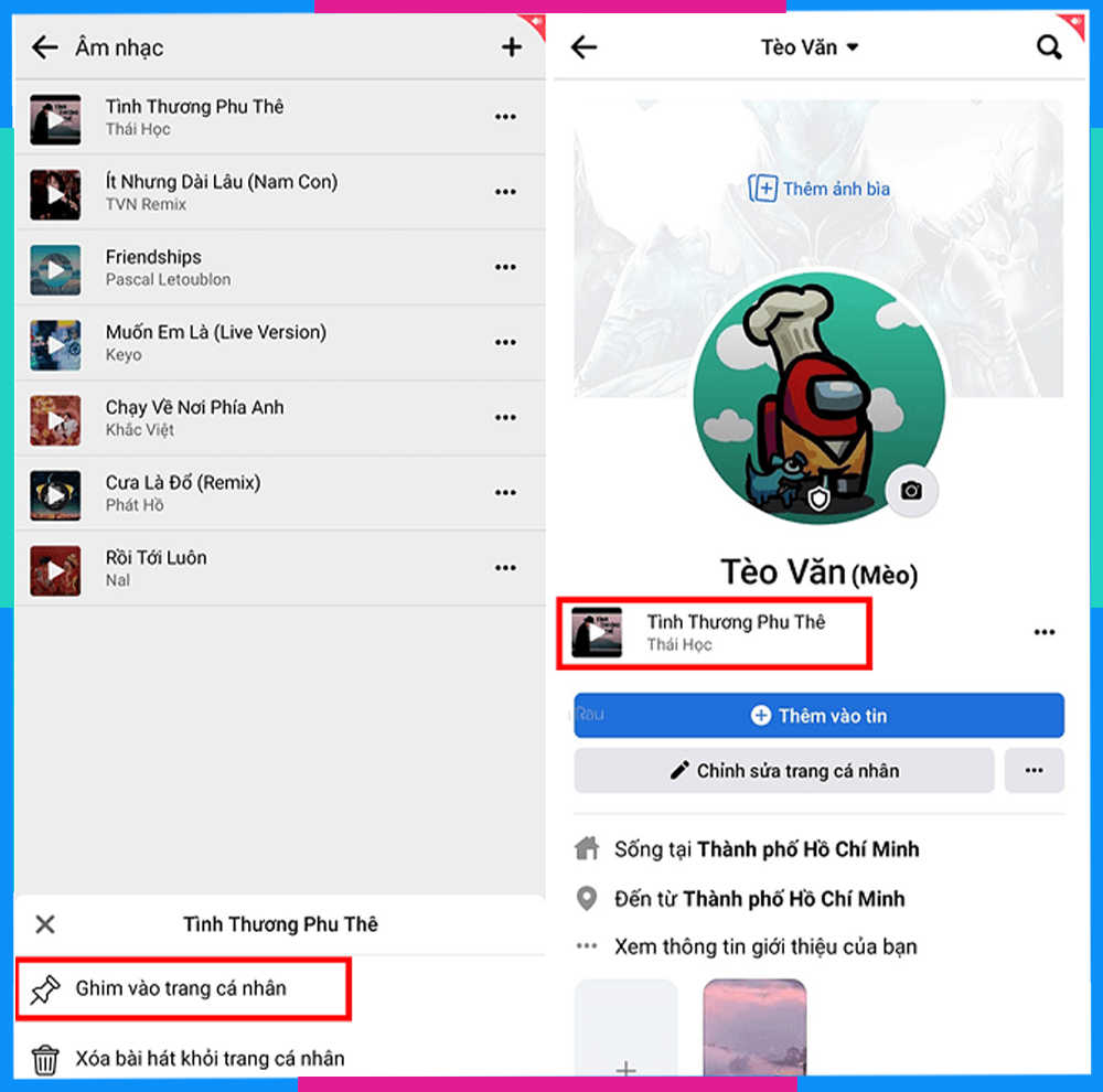Cách thêm nhạc vào Facebook Android B5