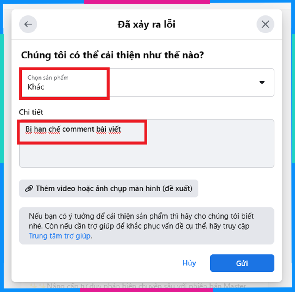 Mở khóa tài khoản facebook bị hạn chế B4